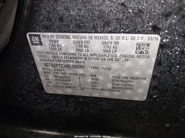 GMC Sierra 1500 Denali 2017 3GTU2PEC1HG164761 Image 9