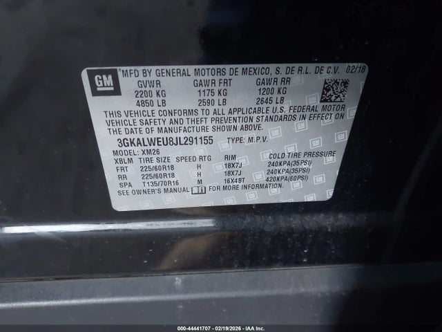 3GKALWEU8JL291155 GMC Terrain Slt Diesel