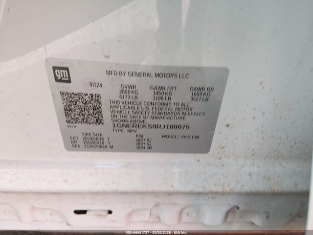 Aukcja sprzedaży 2024 Chevrolet Traverse Fwd Ls, vin: 1GNEREKS0RJ189075, numer aukcji: 44441727
