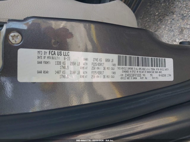 Dodge Grand Caravan Sxt 2015 2C4RDGCG9FR718335 Image 9