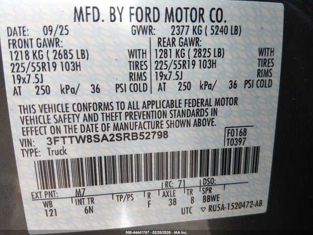Ford Maverick Lariat 2025 3FTTW8SA2SRB52798 Image 9