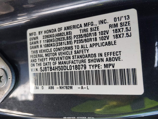 2013 ACURA RDX 5J8TB4H50DL018079 Photo 8