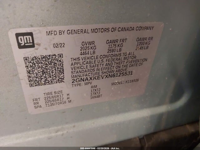 2022 CHEVROLET EQUINOX 2GNAXKEVXN6125531 Photo 8
