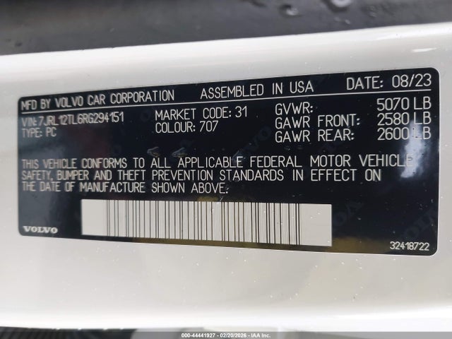 2024 VOLVO S60 7JRL12TL6RG294151 Photo 8