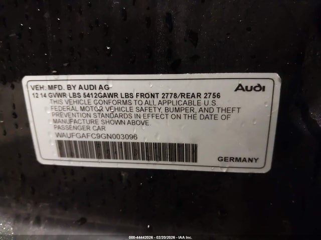 Продаж на аукціоні авто 2016 Audi A6 3.0t Premium Plus, vin: WAUFGAFC9GN003096, номер лоту: 44442026