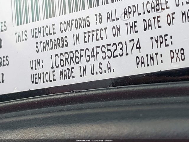Продажа на аукционе авто 2015 Ram 1500 Express, vin: 1C6RR6FG4FS523174, номер лота: 44442035
