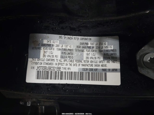 Aukcja sprzedaży 2011 Mazda Cx-9 Sport, vin: JM3TB3BV8B0321666, numer aukcji: 44442053