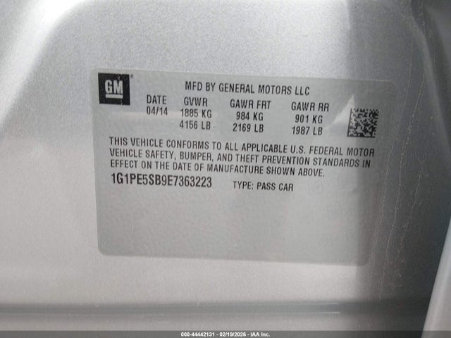 2014 CHEVROLET CRUZE 1G1PE5SB9E7363223 Photo 8