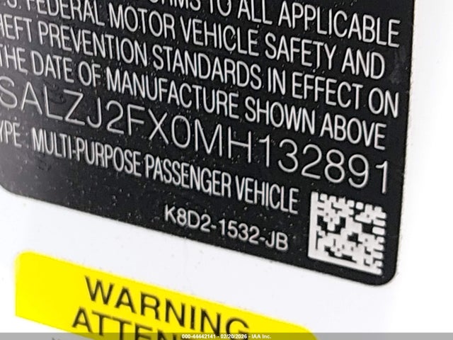 2021 LAND ROVER RANGE ROVER EVOQUE SALZJ2FX0MH132891 Photo 8