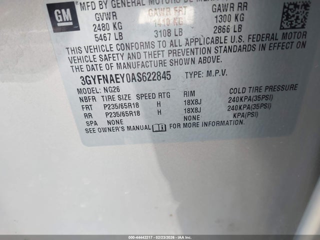 2010 CADILLAC SRX 3GYFNAEY0AS622845 Photo 8