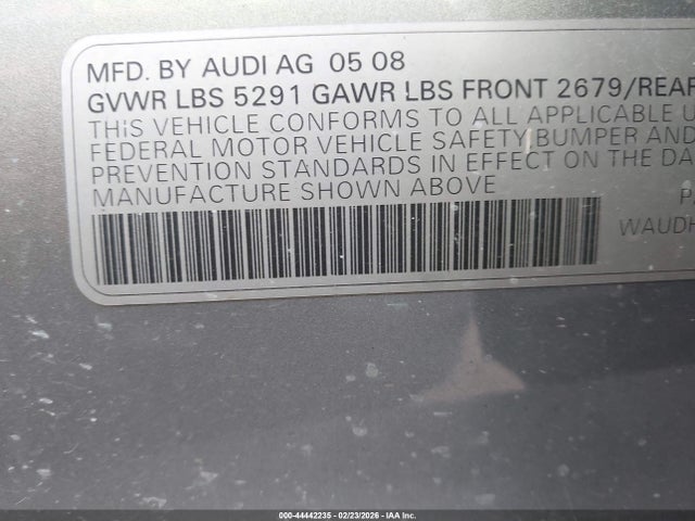 Aukcja sprzedaży 2008 Audi A6 3.2, vin: WAUDH74F18N146503, numer aukcji: 44442235