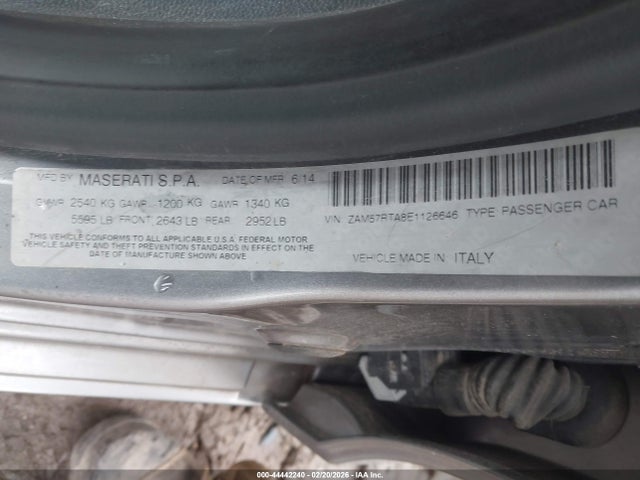 2014 MASERATI GHIBLI ZAM57RTA8E1126646 Photo 8