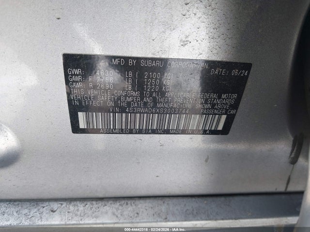 4S3BWAD6XS3003744 Subaru Legacy Premium