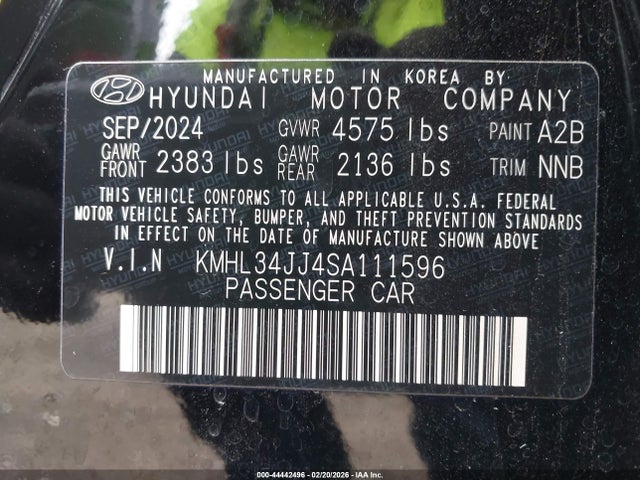 KMHL34JJ4SA111596 Hyundai Sonata Hybrid Sel