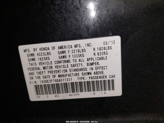2016 ACURA ILX 19UDE2F78GA011207 Photo 8