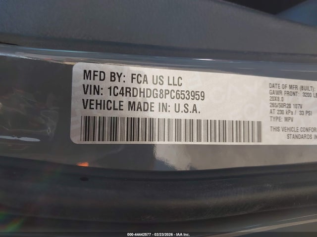 2023 DODGE DURANGO 1C4RDHDG8PC653959 Photo 8