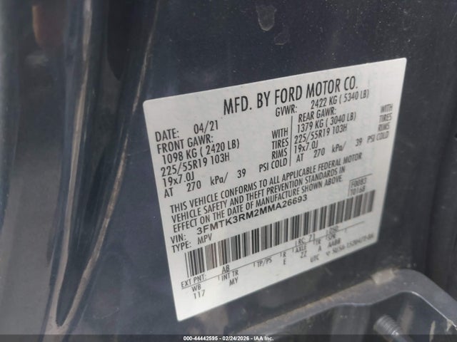 2021 FORD MUSTANG MACH-E 3FMTK3RM2MMA26693 Photo 8