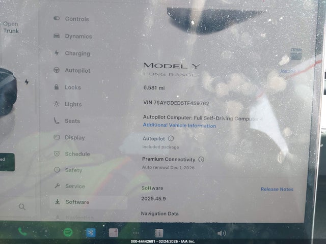 2026 TESLA MODEL Y 7SAYGDED5TF459762 Photo 6