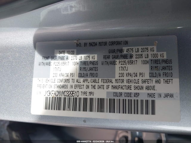 2021 MAZDA CX-5 JM3KFACMXM0329510 Photo 8