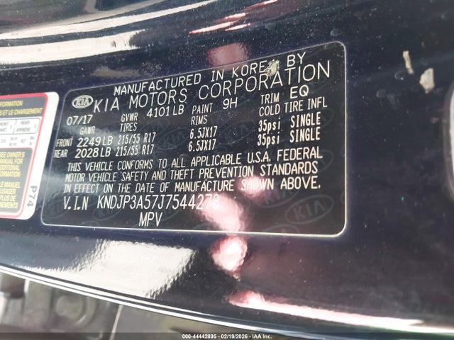 KNDJP3A57J7544273 KIA SOUL +