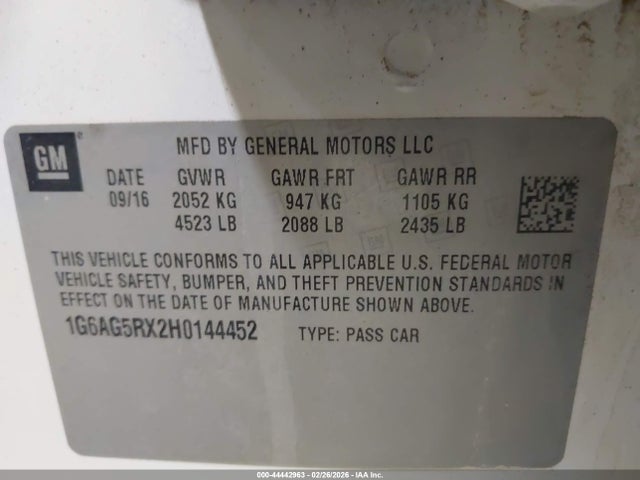 2017 CADILLAC ATS 1G6AG5RX2H0144452 Photo 8