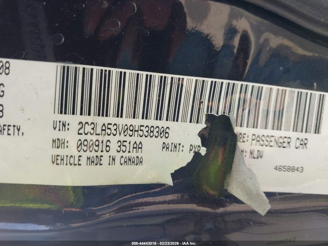 Aukcja sprzedaży 2009 Chrysler 300 Touring, vin: 2C3LA53V09H538306, numer aukcji: 44443016