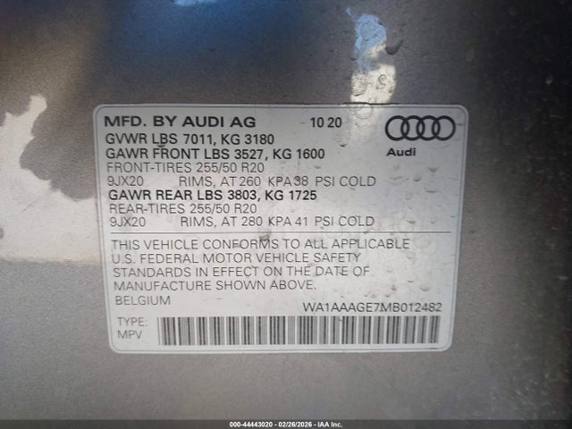 2021 AUDI E-TRON WA1AAAGE7MB012482 Photo 8