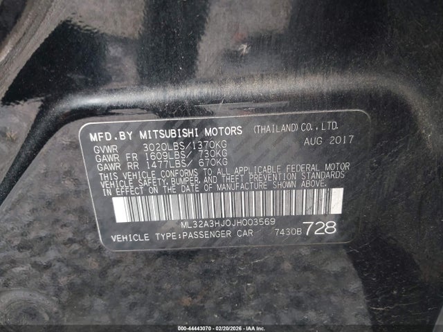 2018 MITSUBISHI MIRAGE ML32A3HJ0JH003569 Photo 8