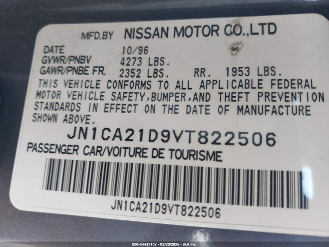 1997 NISSAN MAXIMA JN1CA21D9VT822506 Photo 8