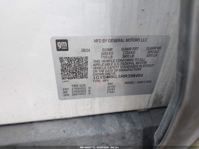 Продажа на аукционе авто 2024 Cadillac Escalade Esv 4wd Sport Platinum, vin: 1GYS4RKL5RR398494, номер лота: 44443172