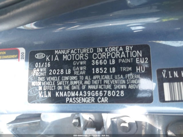 KIA RIO LX 2016 KNADM4A39G6678028 Image 9