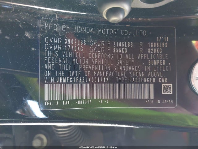 JHMFC1F35JX001242 Honda Civic Ex-t