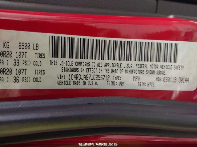 2018 DODGE DURANGO 1C4RDJAG7JC255712 Photo 8