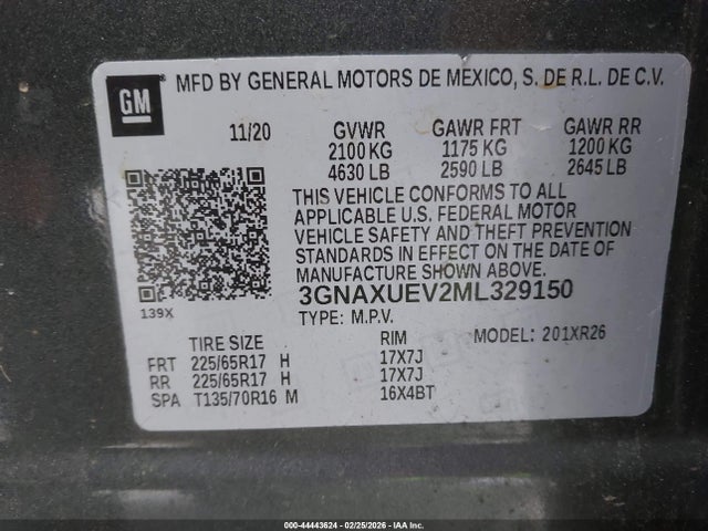 Chevrolet Equinox Awd Lt 2021 3GNAXUEV2ML329150 Image 9
