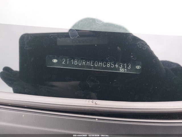2T1BURHE0HC854313 Toyota Corolla Xse