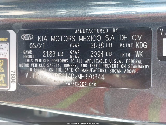 KIA FORTE FE 2021 3KPF24AD2ME370344 Image 9