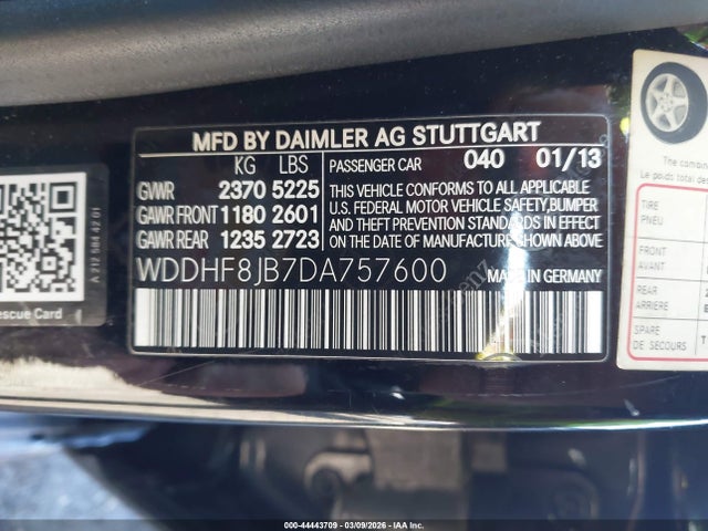 Продажа на аукционе авто 2013 Mercedes-benz E 350 4matic, vin: WDDHF8JB7DA757600, номер лота: 44443709
