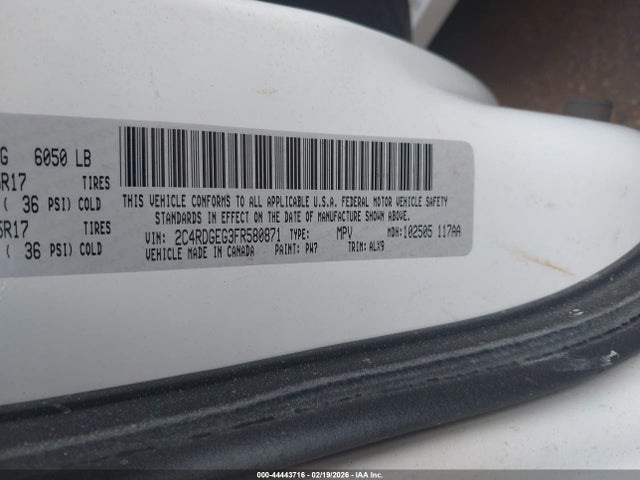 Dodge Grand Caravan R/t 2015 2C4RDGEG3FR580871 Image 9