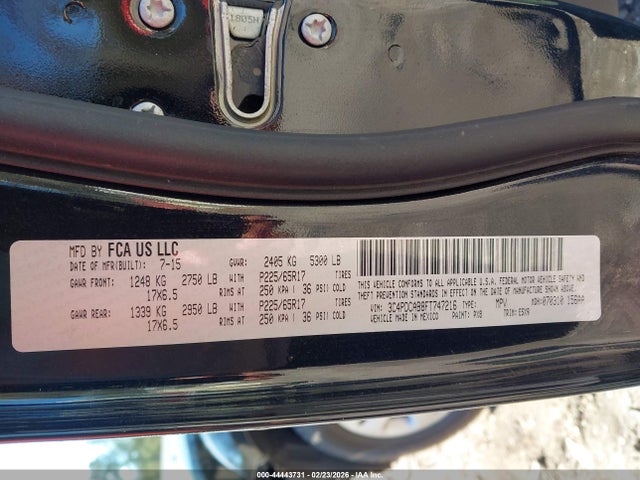 Dodge Journey American Value Pkg 2015 3C4PDCAB8FT747216 Image 9