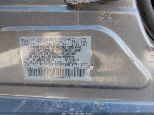 Nissan Sentra S Xtronic Cvt 2022 3N1AB8BV1NY282705 Image 9