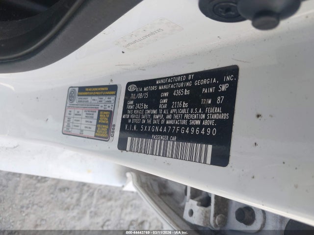 KIA OPTIMA EX 2015 5XXGN4A77FG496490 Image 9