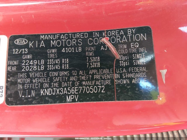 2014 KIA SOUL KNDJX3A56E7705072 Photo 8