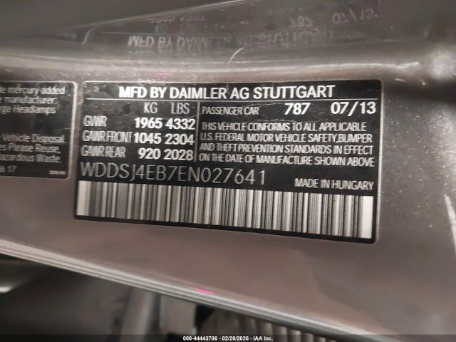 WDDSJ4EB7EN027641 Mercedes-Benz CLA 250