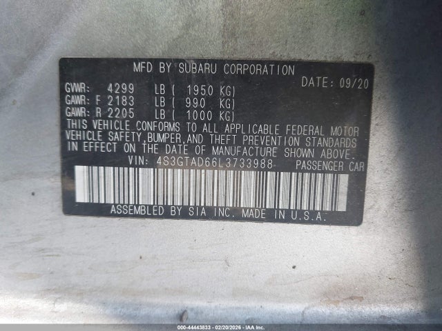 4S3GTAD66L3733988 Subaru Impreza Premium 5-door