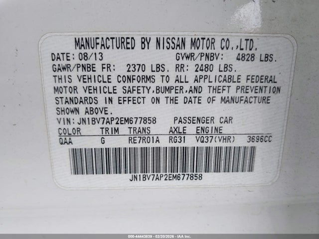 JN1BV7AP2EM677858 Infiniti Q50 Premium