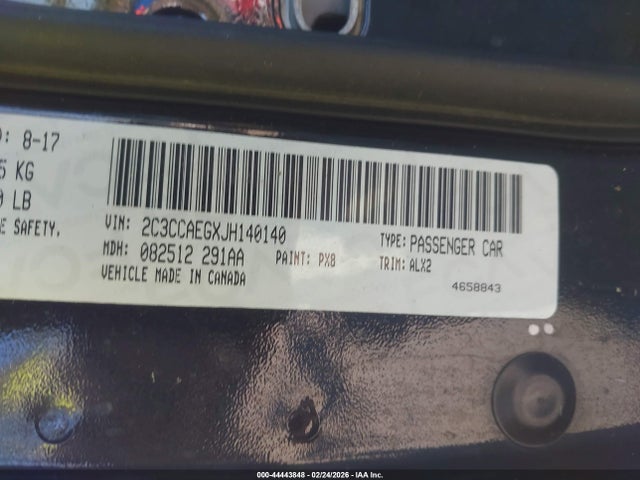 44443848 :رقم المزاد ، 2C3CCAEGXJH140140 vin ، 2018 Chrysler 300 Limited مزاد بيع