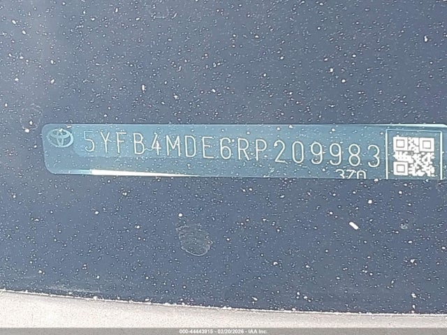 Aukcja sprzedaży 2024 Toyota Corolla Le, vin: 5YFB4MDE6RP209983, numer aukcji: 44443915
