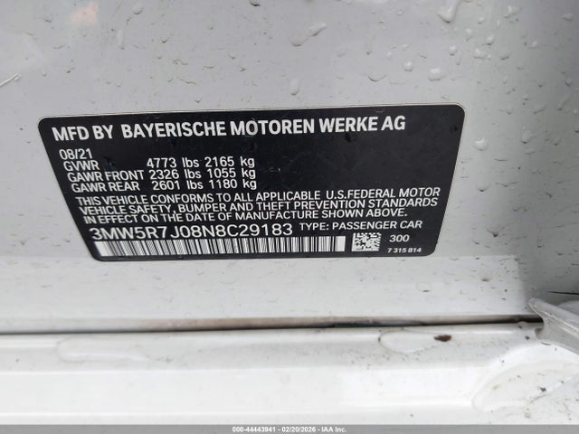 2022 BMW 330I 3MW5R7J08N8C29183 Photo 8