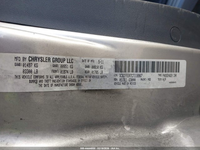 2012 FIAT 500C 3C3CFFER7CT118967 Photo 8