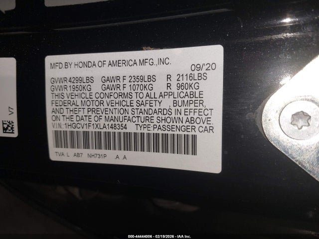 1HGCV1F1XLA148354 Honda ACCORD LX
